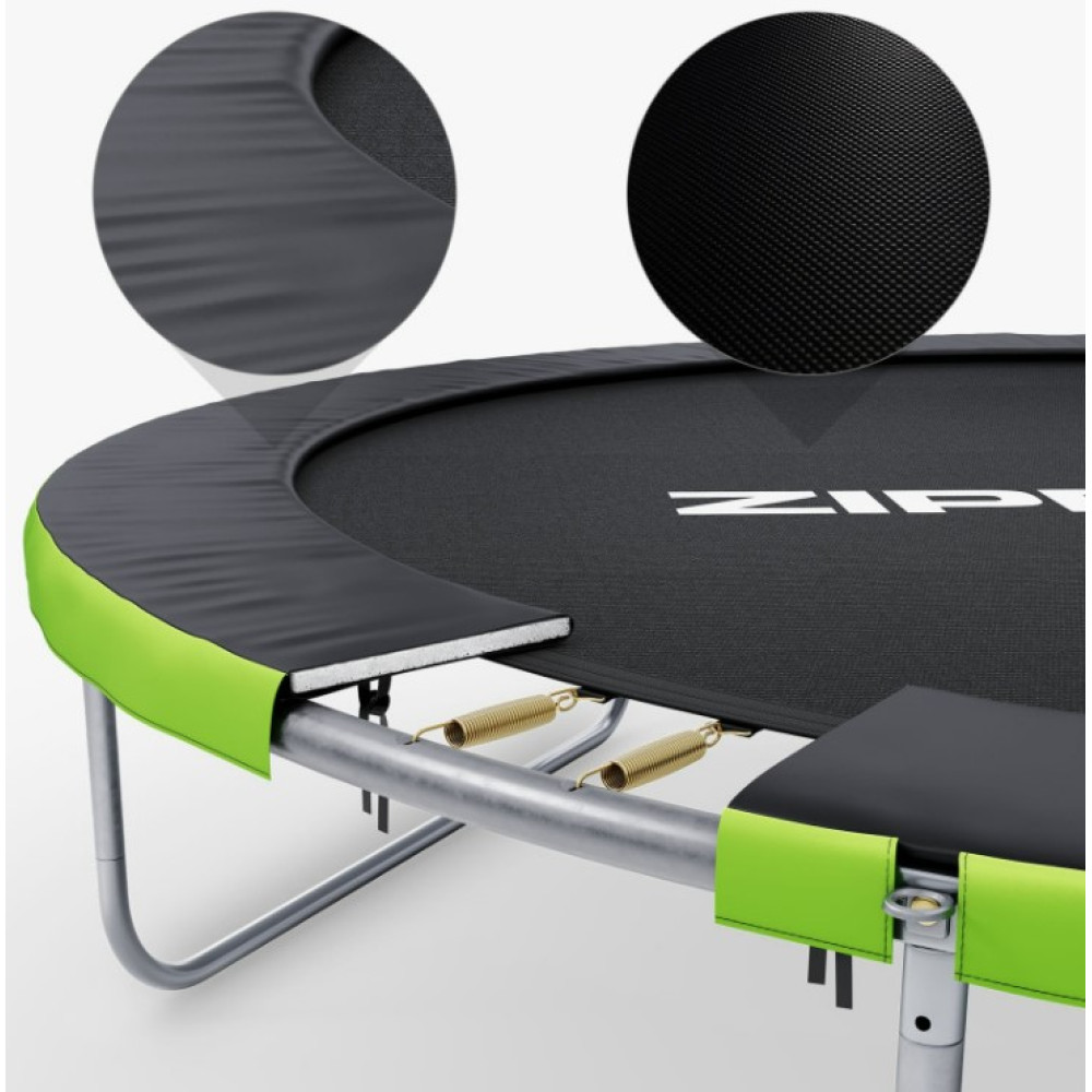Батут с внутренней сеткой Zipro Jump Pro 16 футов 496 см черно-зеленый (5902659840752)