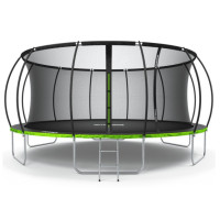 Батут с внутренней сеткой Zipro Jump Pro Premium 16 футов 496 см черно-зеленый (5902659843197)