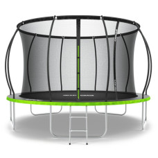 Батут с внутренней сеткой Zipro Jump Pro Premium 12 футов 374 см черно-зеленый (5907783039454)